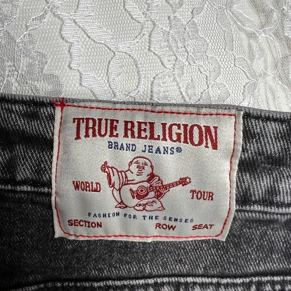 True Religion Urban Outfitters Denim Cargo MIDI Slit Skirt - Picture 7 of 11